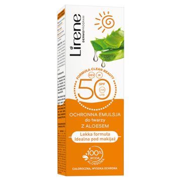 Lirene Dermopr., emuls.,ochron.,do twarzy,z aloesem, 50 ml