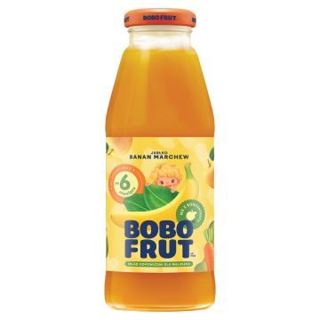 Bobo Frut, nektar, jablko,banan,marchewka, po 6m-cu, 300 ml