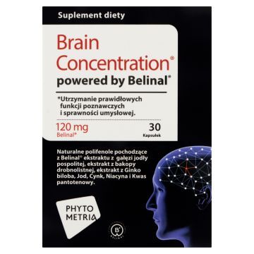 Brain Concentration powered by Belinal, kaps., 30 szt