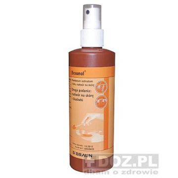 Braunol, 7,5 %, roztw.na skore, 250 ml, butel.z rozpyl.