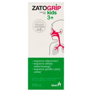 Zatogrip Kids 3+, plyn, sm.malinowy, 120 ml