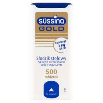 Sussina Gold, tabl.,slodzik, 500 szt