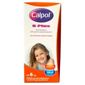 Calpol 6 Plus, (250 mg/5 ml), zawiesina doustna, 100 ml