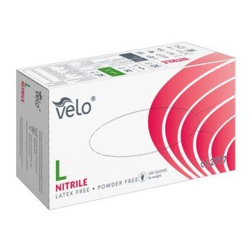 Rekawice Velo Nitrile, b/pudr,r.L,100szt