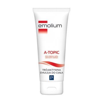 Emolium A-Topic, Trójaktywna emulsja do ciała, 200 ml