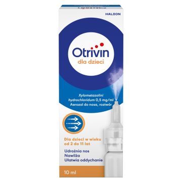 Otrivin 0.05%, (0,5 mg/ml), dla dzieci, aerozol do nosa, 10 ml