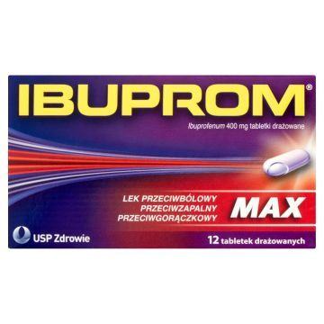 Ibuprom Max, 400 mg, tabletki drażowane, 12 szt.