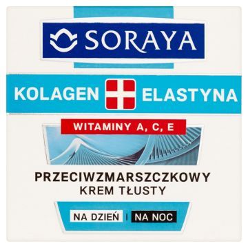Soraya Kolagen + Elastyna, przeciwzmarszczkowy krem tłusty na dzień i na noc, 50 ml