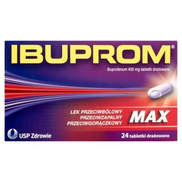 Ibuprom Max, 400 mg, tabletki drażowane, 24 szt.