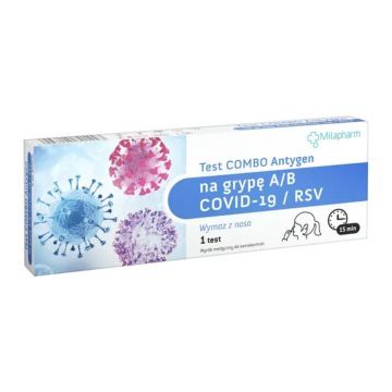 Test Combo Antygen na grypę A/B+COVID-19/RSV,1 szt