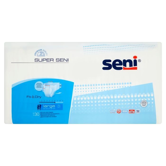Super Seni, pieluchomajtki dla dorosłych, rozmiar L, 30 szt. main product photo