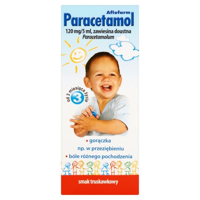 Paracetamol Aflofarm, (120 mg / 5 ml), zawiesina doustna, 100 ml main product photo