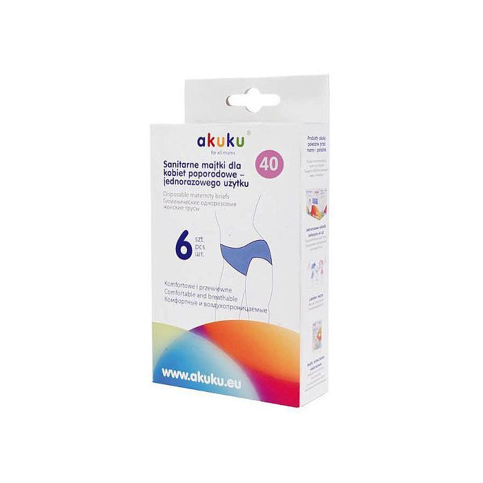 Akuku, majtki jednoraz,poporod,r.40,A0050,(Albis), 6 szt main product photo