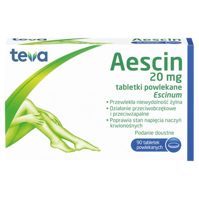 Aescin, 20 mg, tabletki powlekane, 90 szt. main product photo