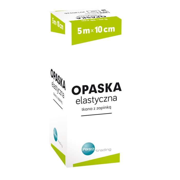 Opaska elastyczna, tkana, z zapinką, 5 m x 10 cm, 1 szt. (Paso) main product photo