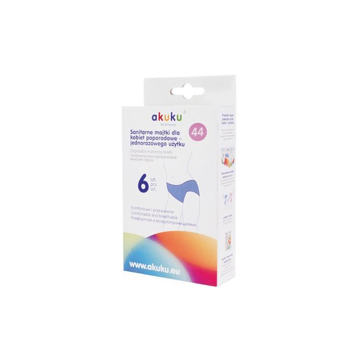 Akuku, majtki jednoraz,poporod,r.44,A0052,(Albis), 6 szt main product photo