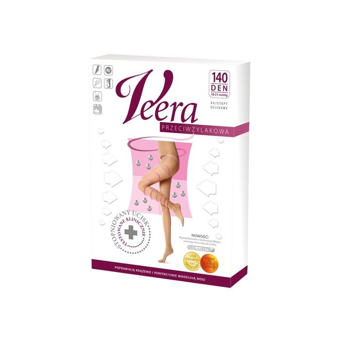 Veera Przeciwżylakowa, rajstopy, 140 DEN, czarne, rozmiar 4/XL main product photo