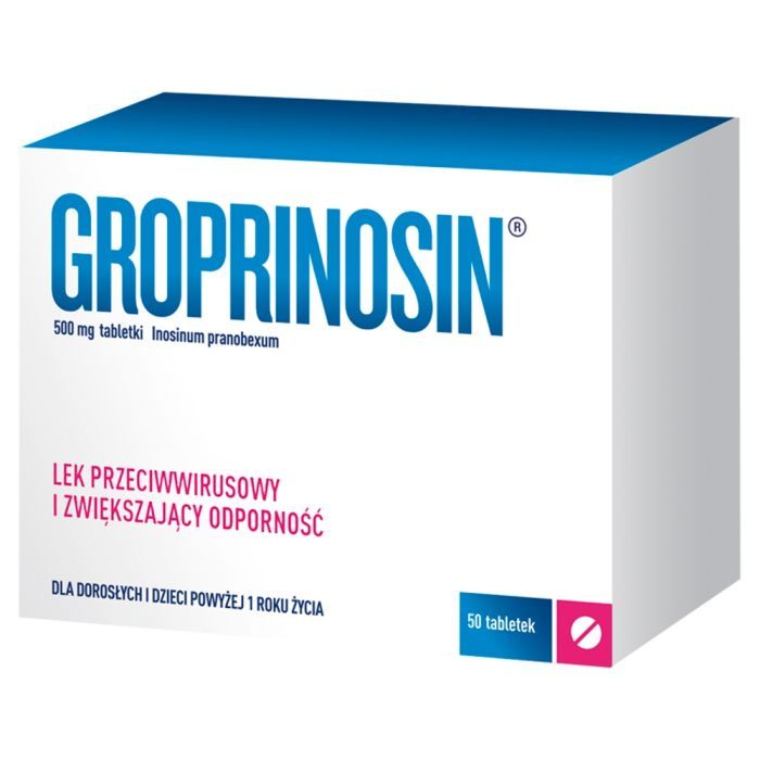 Groprinosin, 500 mg, tabl., 50 szt main product photo