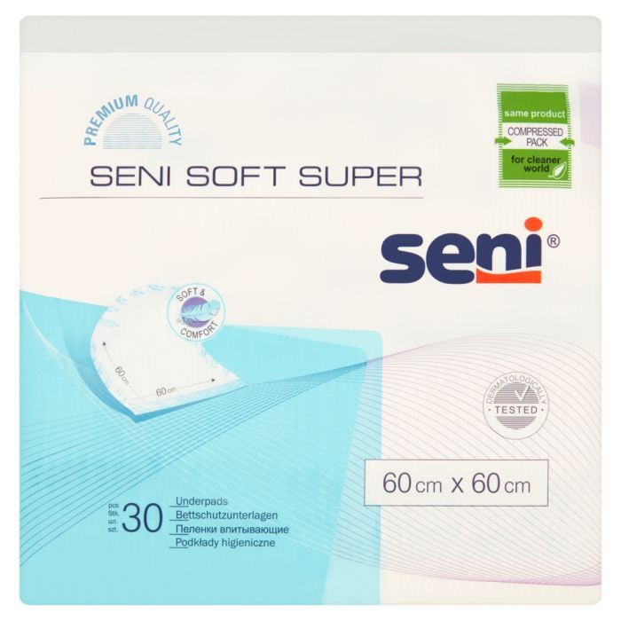Seni Soft Super, podkłady higieniczne, 60 cm x 60 cm, 30 szt. main product photo