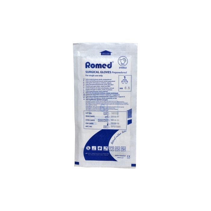 Rekawiczki chir.Romed,lat,jal,pudr,r.6,5,1para main product photo