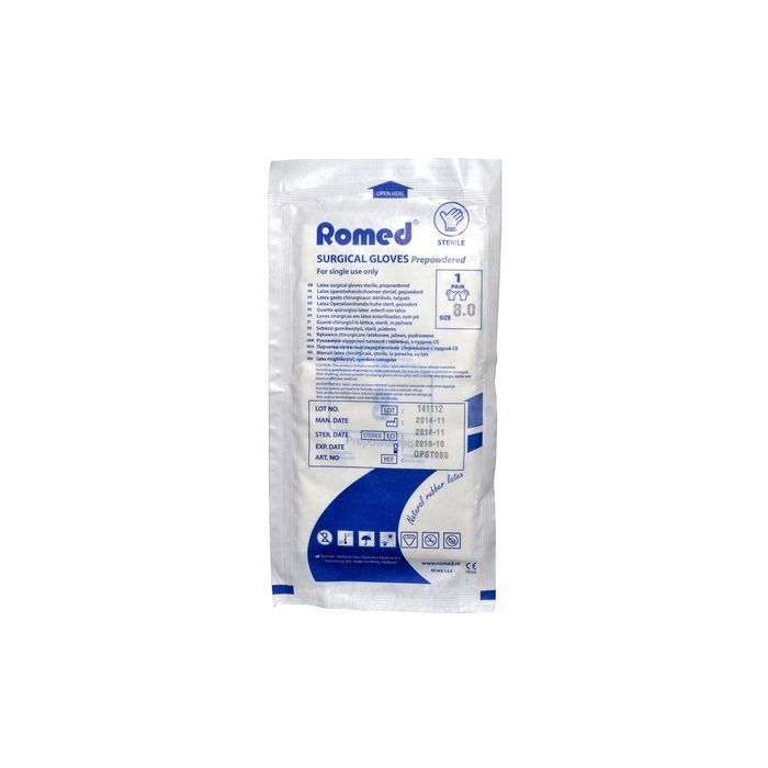 Rekawiczki chir.Romed,lat,jal,pudr,r.8,1para main product photo