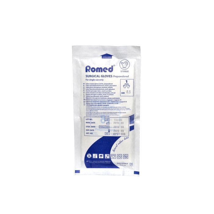 Rekawiczki chir.Romed,lat,jal,pudr,r.8,5,1para main product photo
