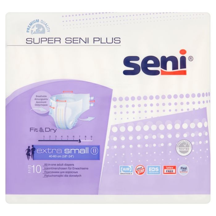 Super Seni Plus, pieluchomajtki dla dorosłych, rozmiar XS, 10 szt. main product photo
