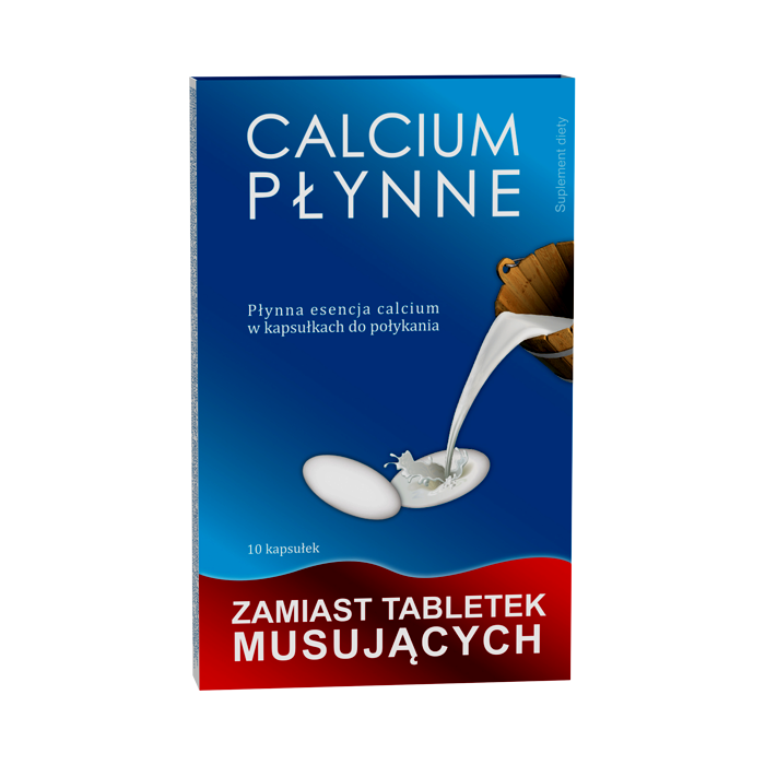Calcium Płynne, kapsułki do połykania, 10 szt. main product photo
