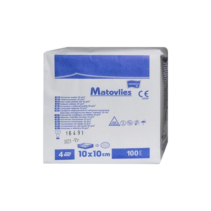 Kompr.wlokn.n/j.Matovlies,10x10, 4w, 30 g, 100 szt main product photo