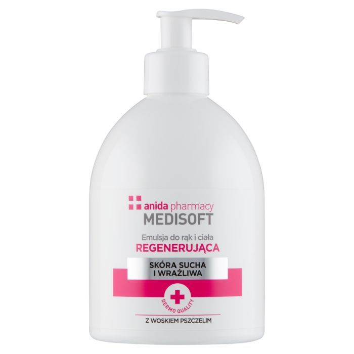 Anida Medi Soft, emulsja do rąk i ciała z woskiem pszczelim, regenerująca, 500 ml main product photo