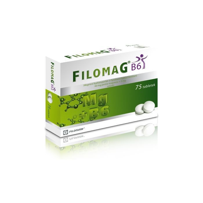 Filomag B6, 40 mg+ 5 mg, tabletki, 75 szt. main product photo