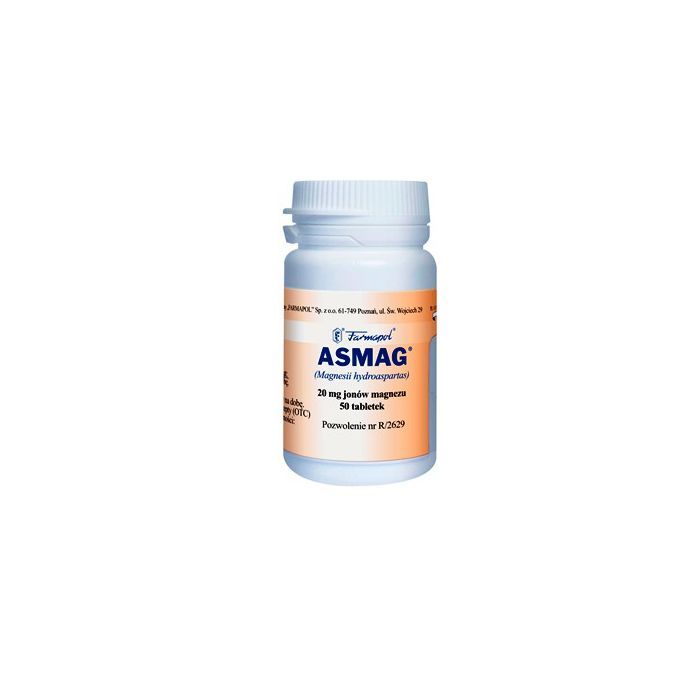 Asmag, 20 mg jonów magnezu, tabletki, 50 szt. main product photo