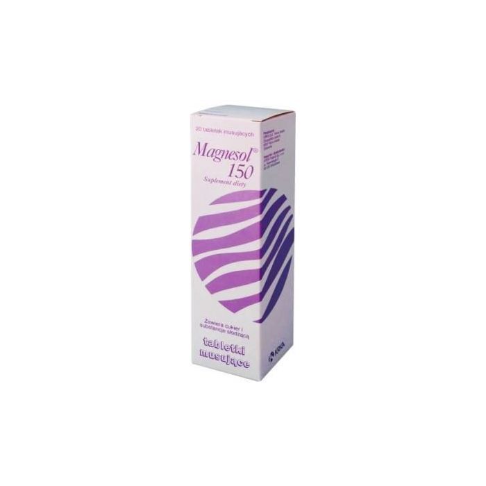 Magnesol 150, tabl.musuj.,supl.diety, 20 szt main product photo