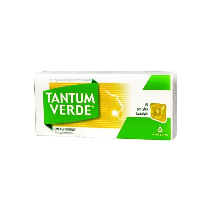 Tantum Verde smak cytrynowy, 3 mg, pastylki twarde, 20 szt. main product photo