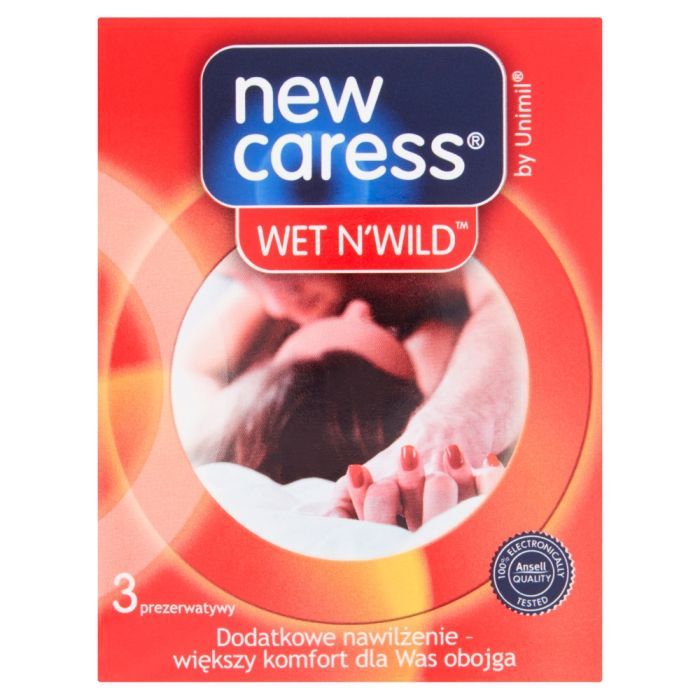 New Caress, Wet N'Wild, prezerwatywy dodatkowo nawilżane, 3 sztuki main product photo