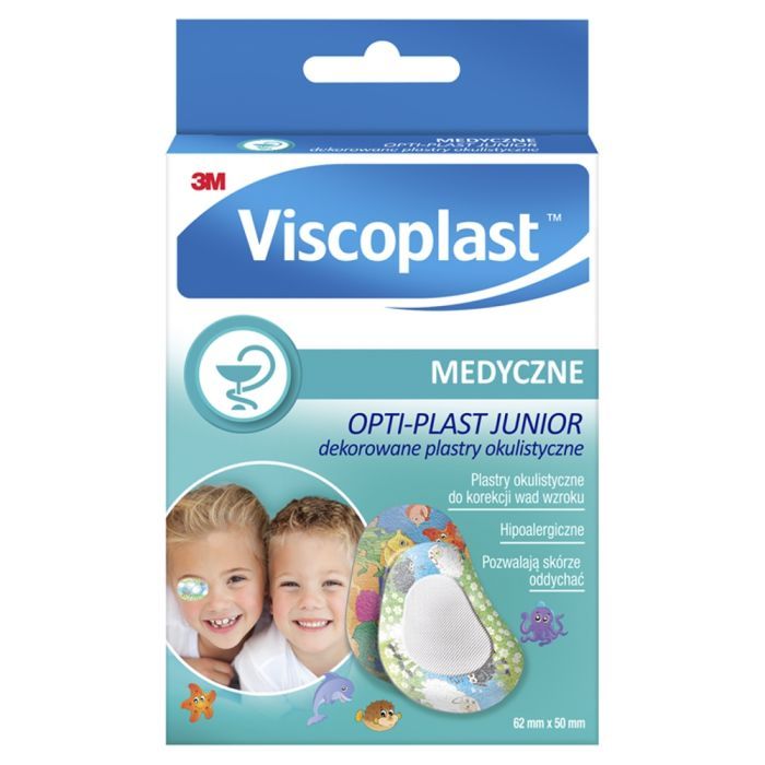 Viscoplast OPTI-PLAST JUNIOR, dekorowane plastry okulistyczne, 62 mm x 50 mm, 10 szt. main product photo