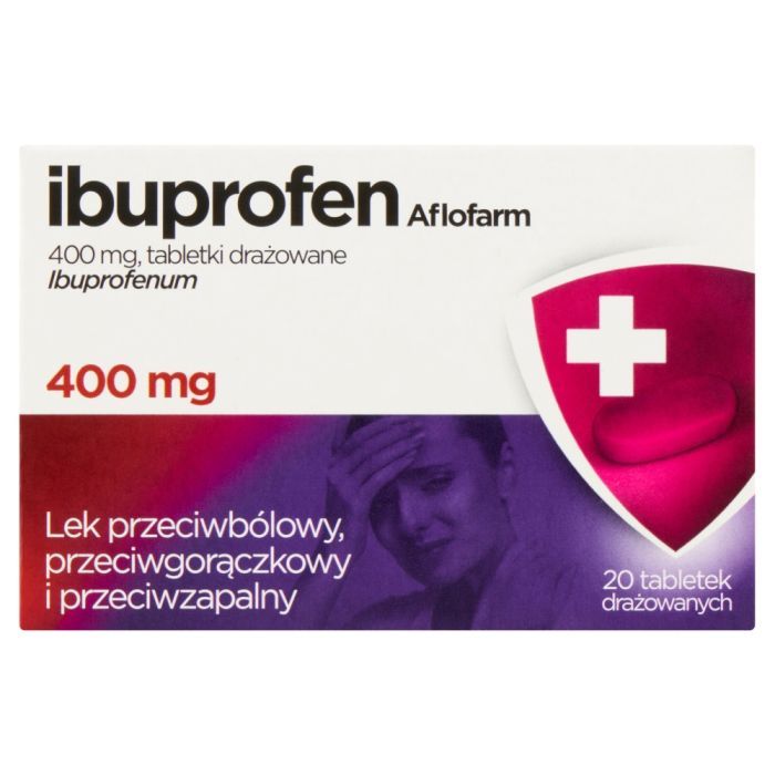 Ibuprofen Aflofarm, 400 mg, tabletki drażowane, 20 szt. main product photo