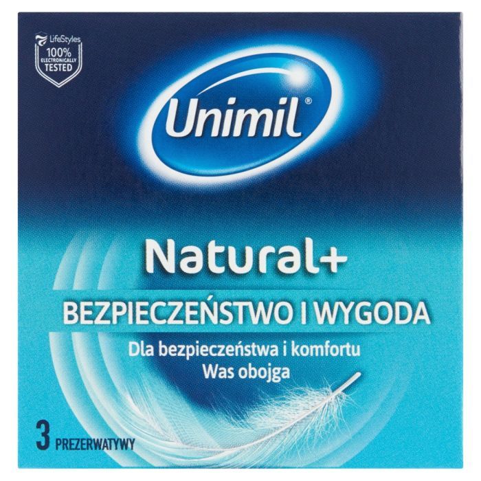 Unimil Natural+, prezerwatywy lateksowe, 3 szt. main product photo