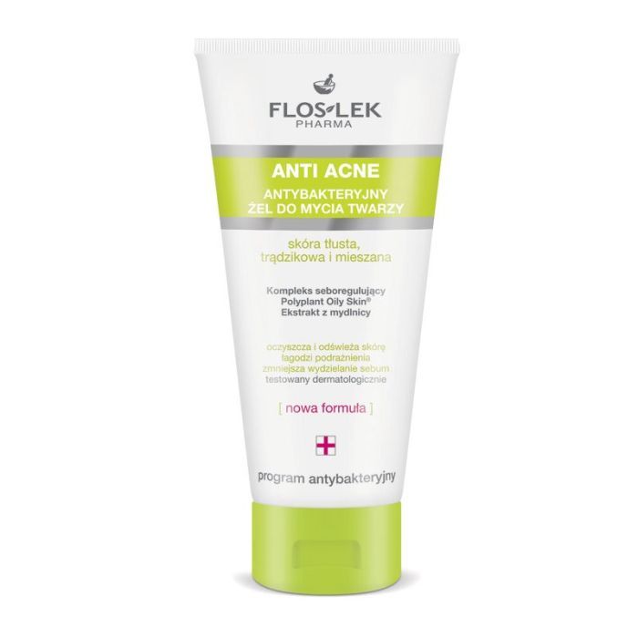 Flos-Lek Anti Acne, zel, antyb.,d/mycia twarzy, 200 ml main product photo