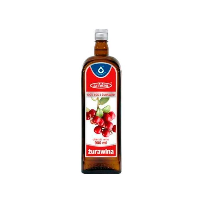 Zurawina 100%, sok, z owocow zurawin, 980 ml main product photo