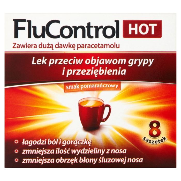 Flucontrol Hot, proszek do sporządzania roztworu doustnego, 5,5g, 8 saszetek main product photo