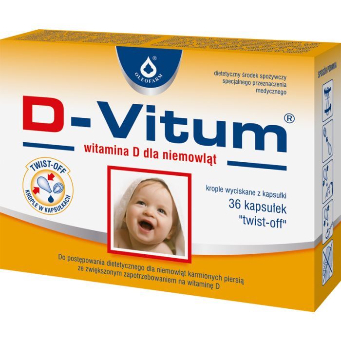D-Vitum Witam.D dla niemowl.400 j.m.,kaps.twist-off, 36szt main product photo