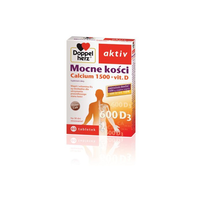 Doppelherz aktiv Mocne kości, Calcium 1500 + witamina D, tabletki, 60 szt. main product photo