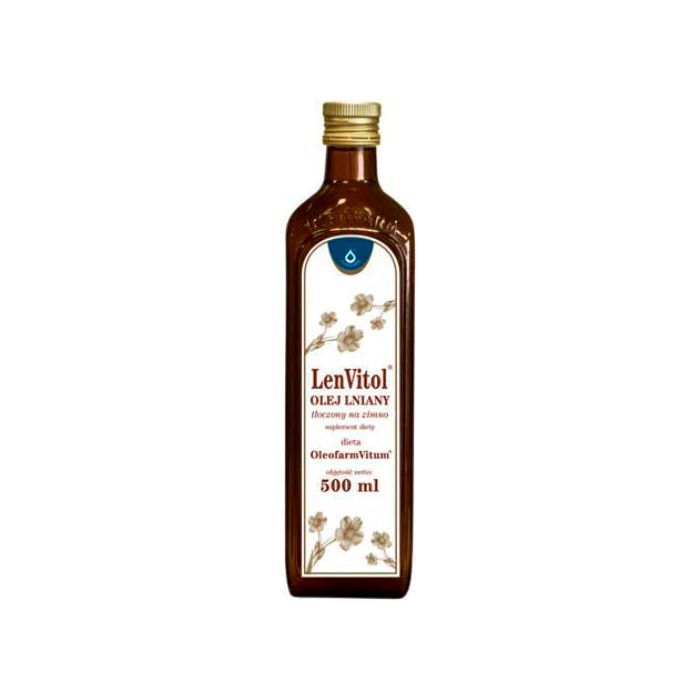 Olej lniany, tloczony na zimno, 500 ml main product photo