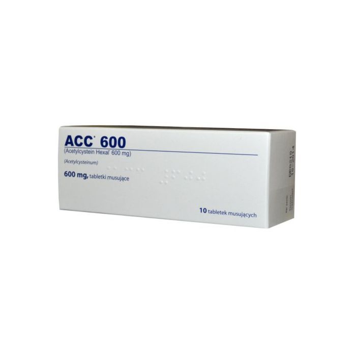 ACC optima, 600 mg,tabl.mus.,(i.row),InPh,Aust, 10 szt main product photo