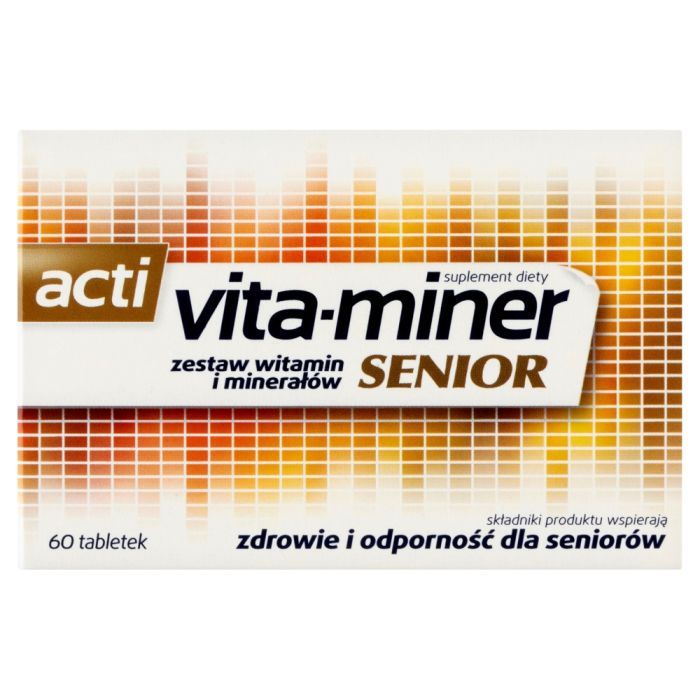 Acti vita-miner Senior (Vita miner Senior), drażetki dla osób po 50 roku życia, 60 szt. main product photo