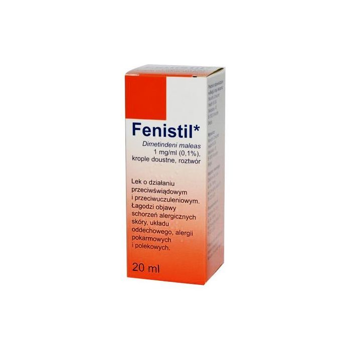 Fenistil, (1 mg/ml), krople doustne, 20 ml (import równoległy, Delfarma) main product photo