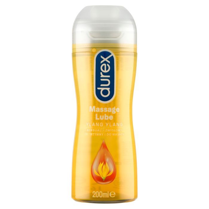 Durex 2w1, żel intymny i do masażu z kwiatem Ylang Ylang, 200 ml main product photo