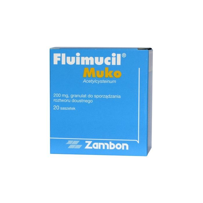 Fluimucil Muko, 200 mg, granulat w saszetkach, 20 szt. main product photo