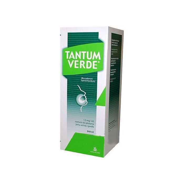 Tantum Verde, 0,15%, roztwór do płukania jamy ustnej i gardła, 240 ml main product photo